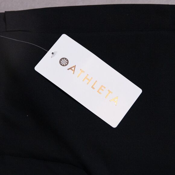 NWT Athleta Stellar High Rise Stretch Trouser Pants Black Women's 4P (410439) - Picture 2 of 7